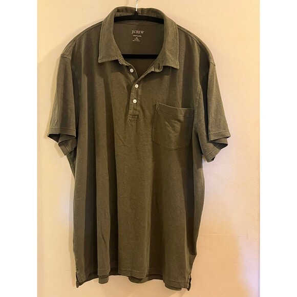 J.Crew Hemp-organic cotton blend polo shirt Mens XL Preppy New - Picture 1 of 4